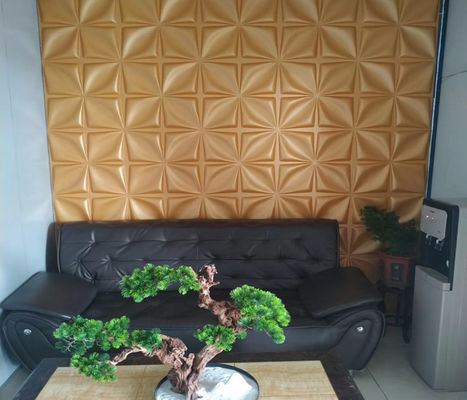 แผ่นผนังตกแต่ง PVC 3D Anti-aging สีขาวสำหรับ Kithen 3D PVC Wall Panel